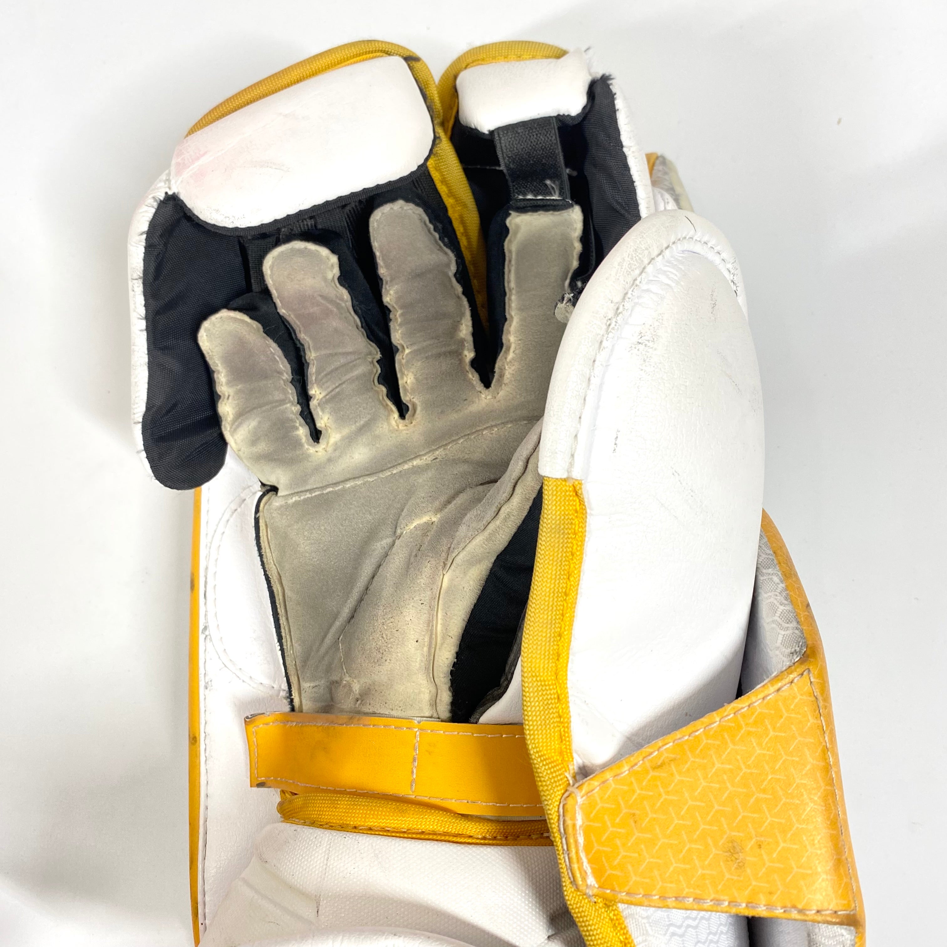 Bauer Supreme UltraSonic - Ensemble complet de gardien de but Pro Stock d'occasion (blanc/jaune)
